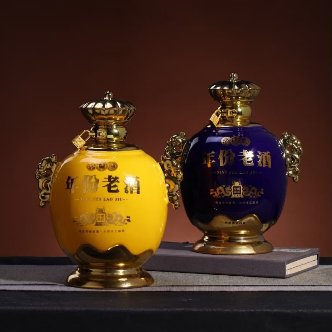 Jingdezhen Ceramic Wine Jar 5-jin Capacity, Home-use White Wine Bottle for Aged Liquor, Sealed Empty Bottle/Collectible Decanter