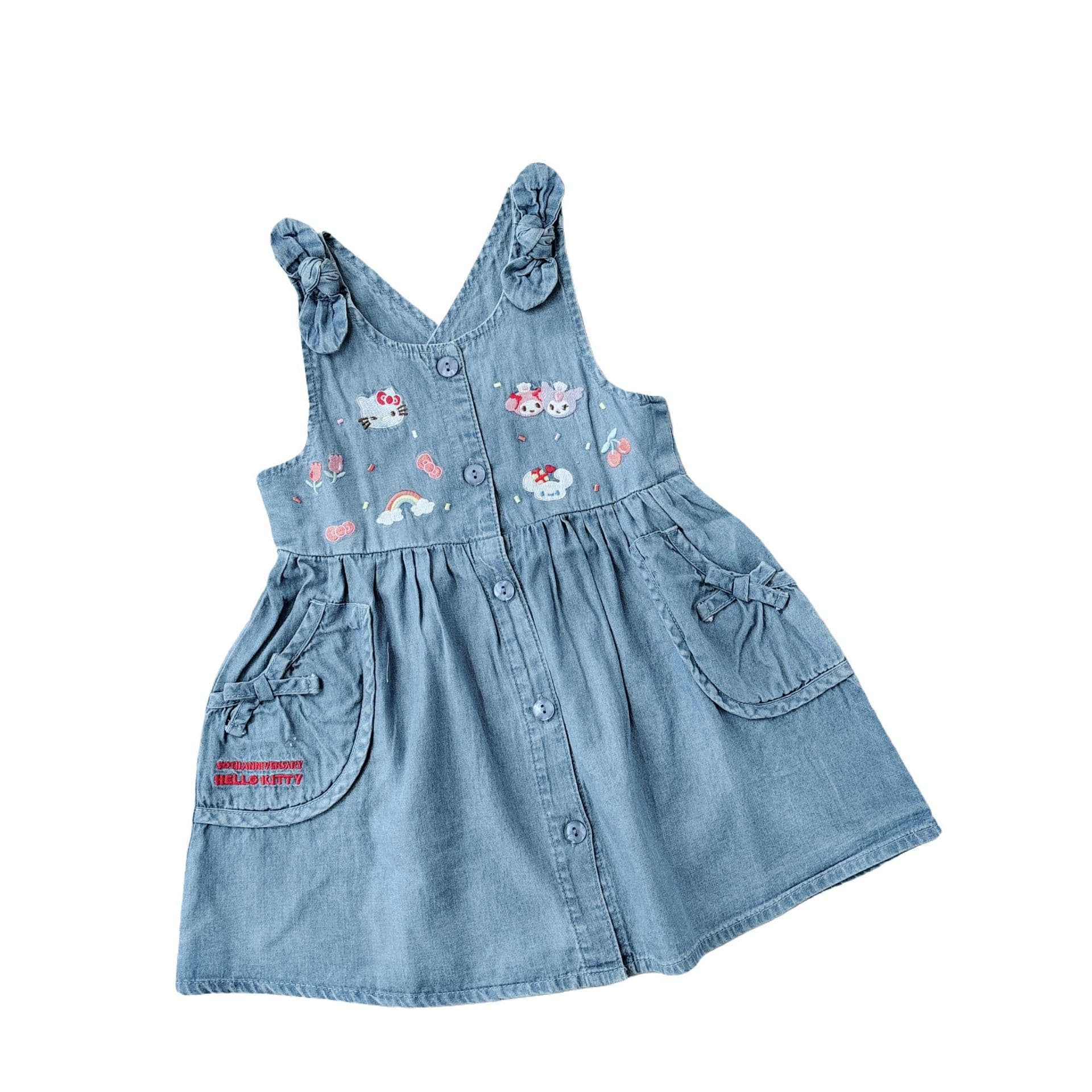 Girls' Sleeveless Dress Summer New Children's Dress Without KT Cherry Vest Dress Thin Style Baby Girl Export Japanese Order