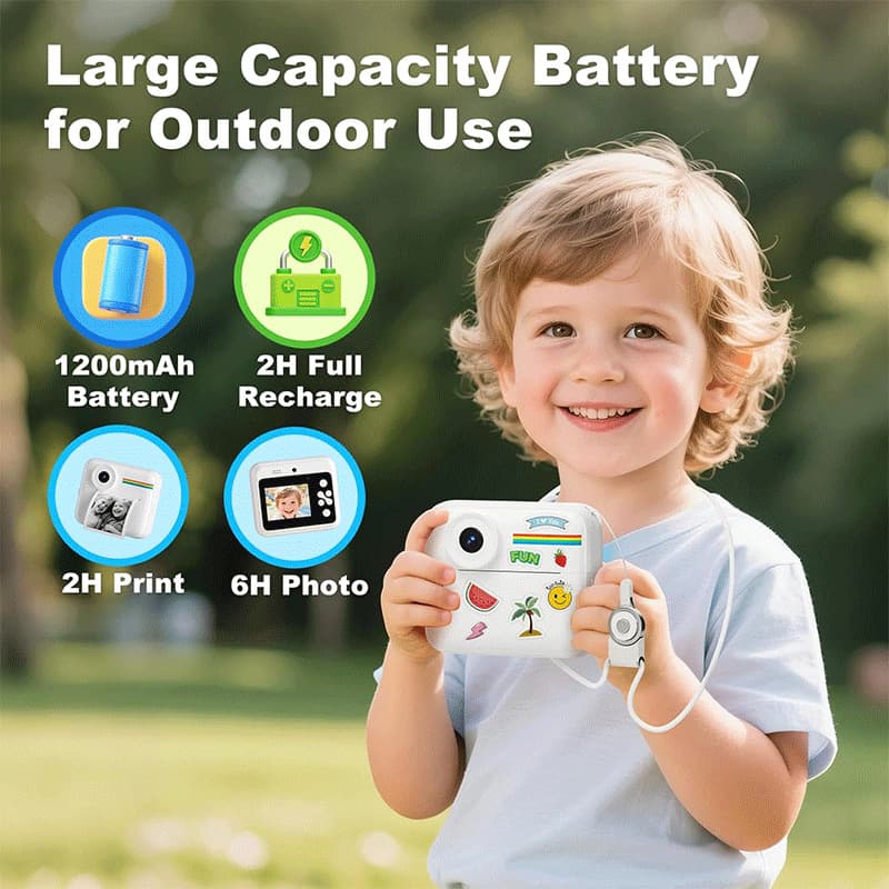 Cross-border instant camera for kids, can take photos and print pictures, portable camera with high-definition dual cameras, gift wholesale