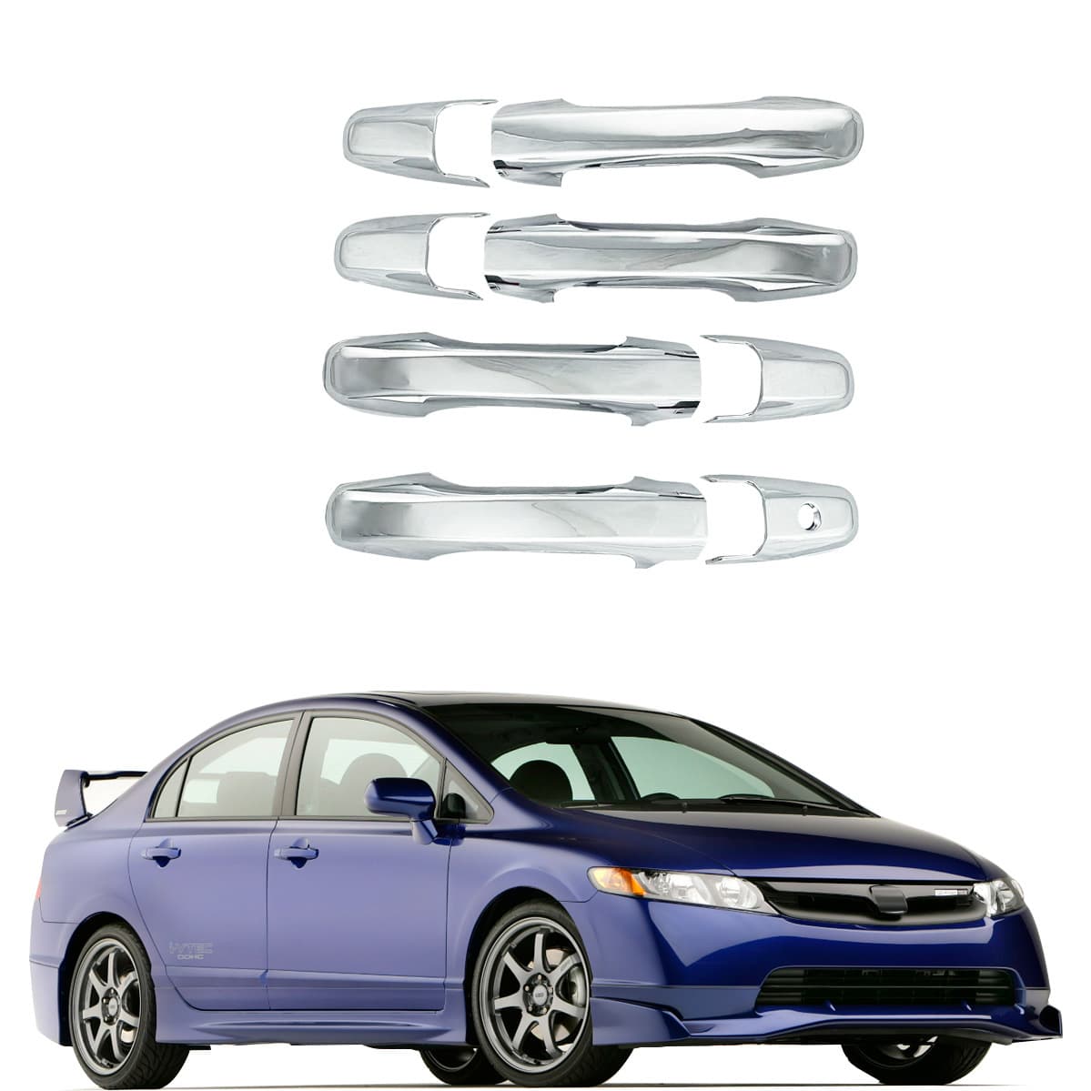 ABS Electroplated Door Handle Cover Trim for 2007 Honda Civic CIVIC