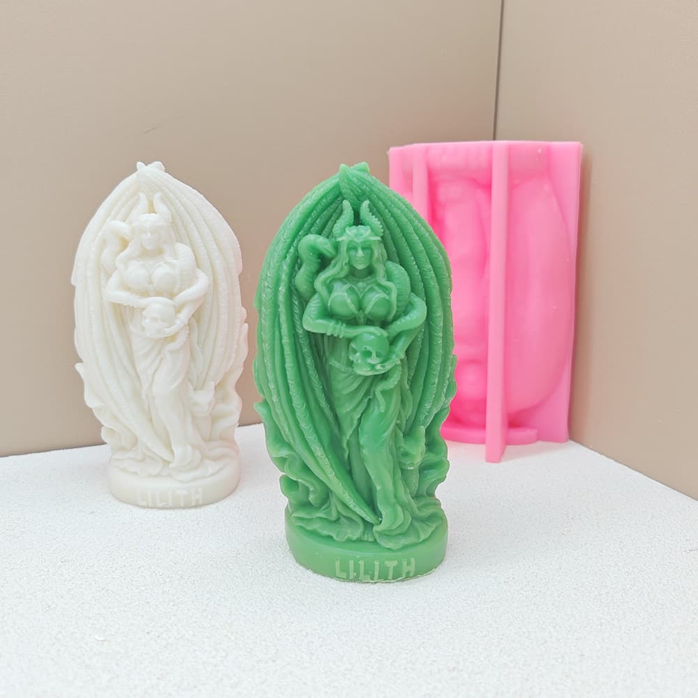 Goddess Aroma Silicone Candle Mold - Lilith Goddess Art Plaster Resin Concrete Ornament Mold