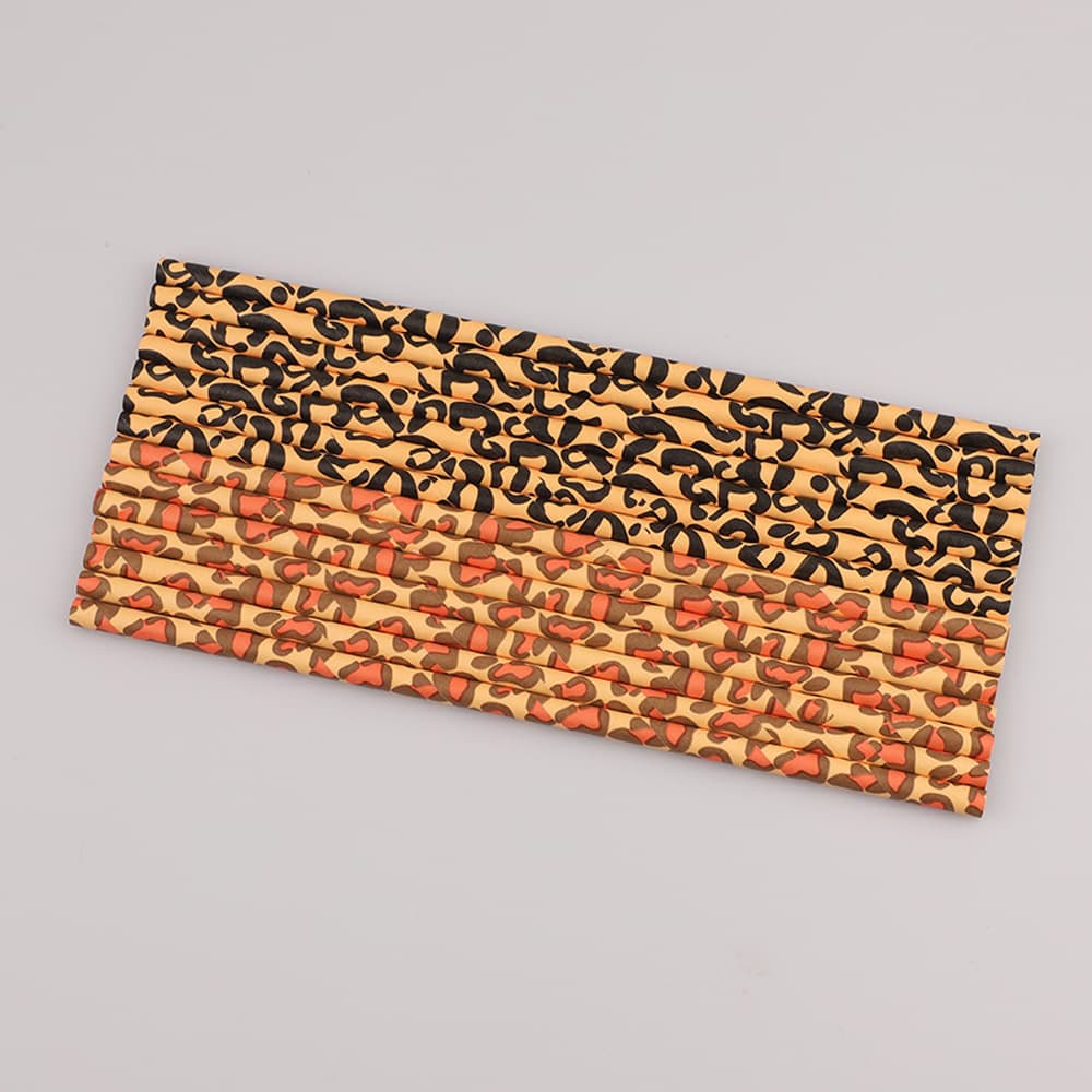 Paper straws disposable paper straws personalized leopard print straws biodegradable pape straws ebay