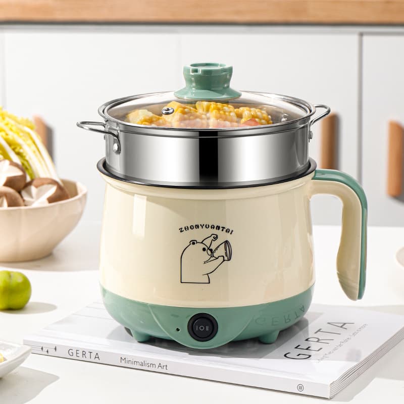 Factory Direct Multifunctional Electric Cooker Student Dormitory Noodle Pot Small All-in-One Electric Hot Pot Rice Cooker Non-Stick Pot