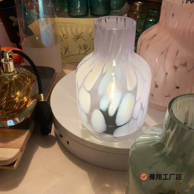 New Export Unique Colorful Leopard Print Table Lamp Vase Flawed Yuxiang Colored Bulb