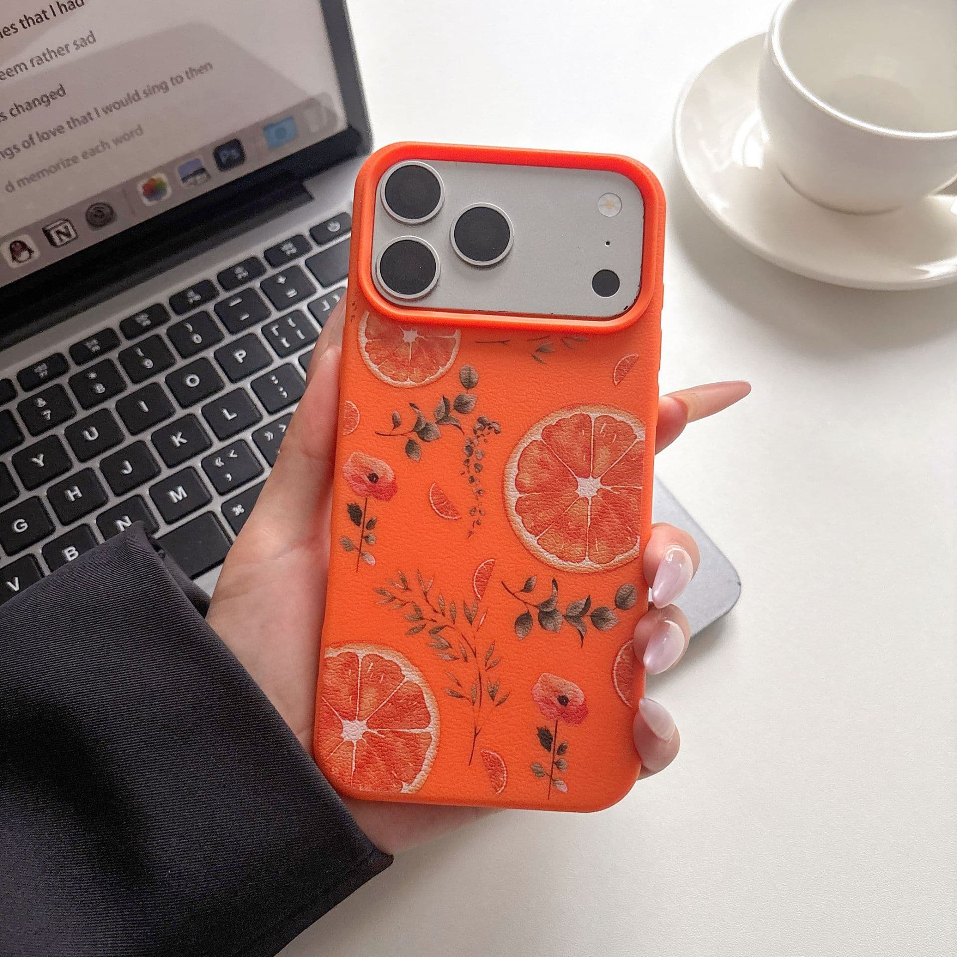 Korean-style orange lemon slice phone case for iPhone 17 Pro Max, compatible with iPhone 15, women's 14/13/16 Pro