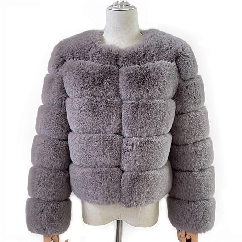 Women's Faux Fur Coat Eco-Friendly Faux Fur Winter Warm Coat