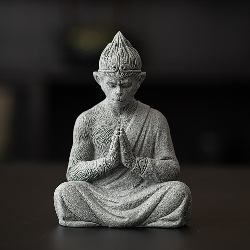 Creative Zodiac Monkey Sun Wukong Great Sage Tea Pet, Tea Table/Aquarium Landscape Decoration