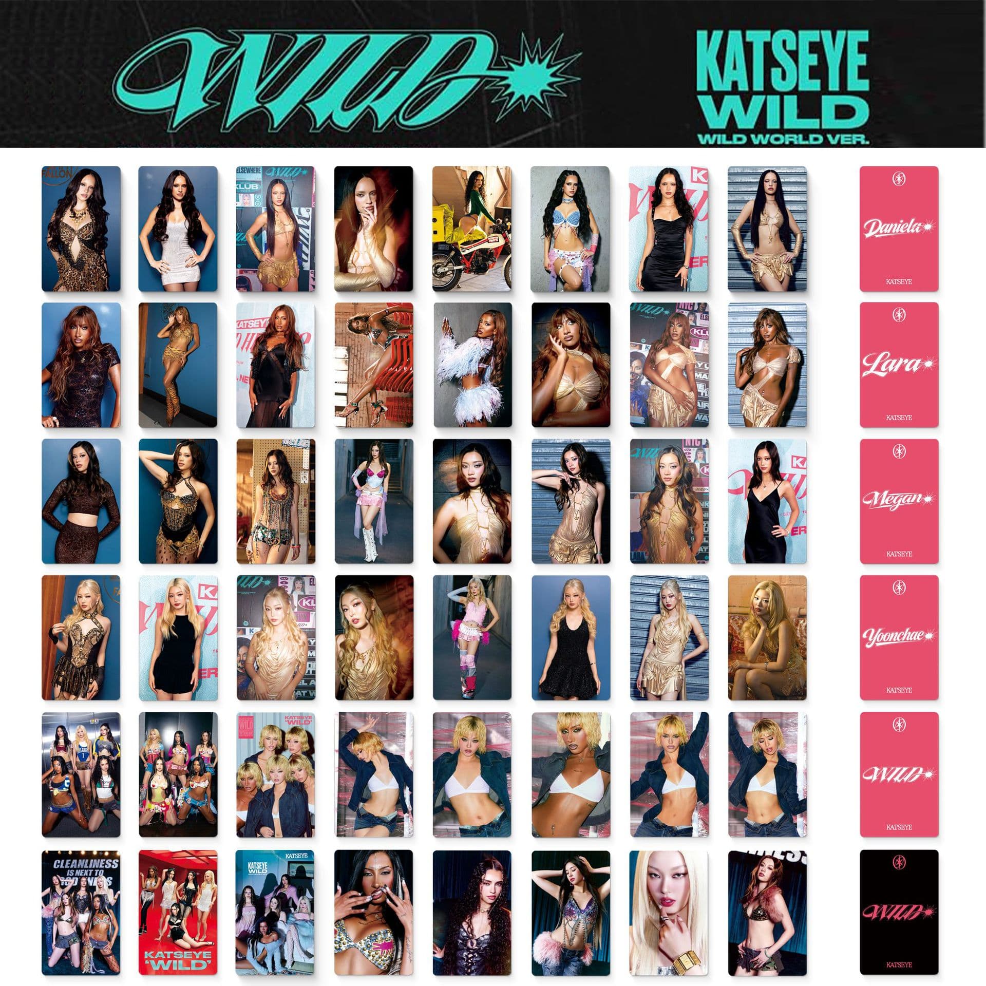 KATSEYE Photo Card Kpop Global Girl Group New Album WILD Official Star Fan Card