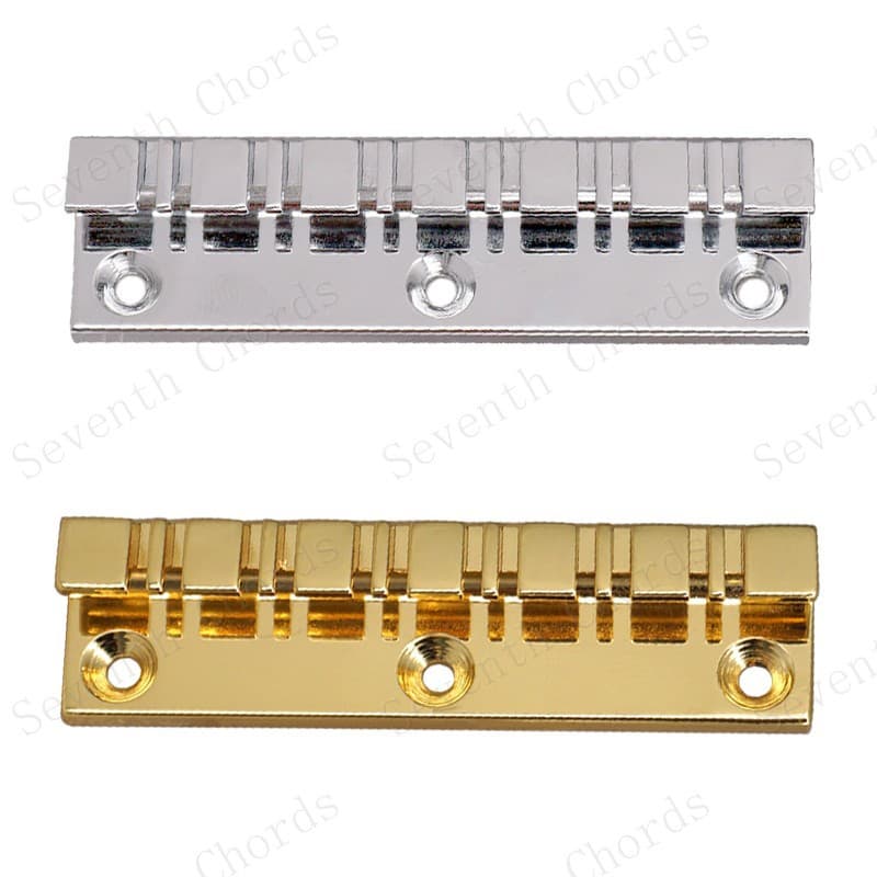 12-String Guitar Bridge, Electric Guitar String-Through Bridge Tailpiece Fixed Bridge Saddle
