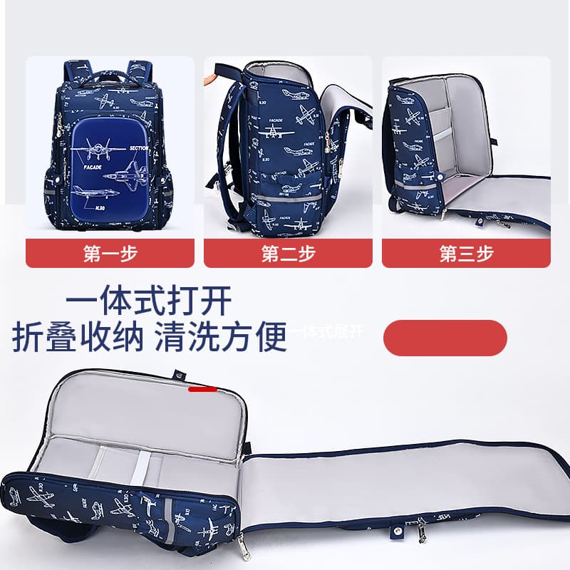 New Sesame Baby Cartoon Backpack for Elementary Students, Boys Grades 1-3, One-Piece Opening, Large Capacity Kids' Bag