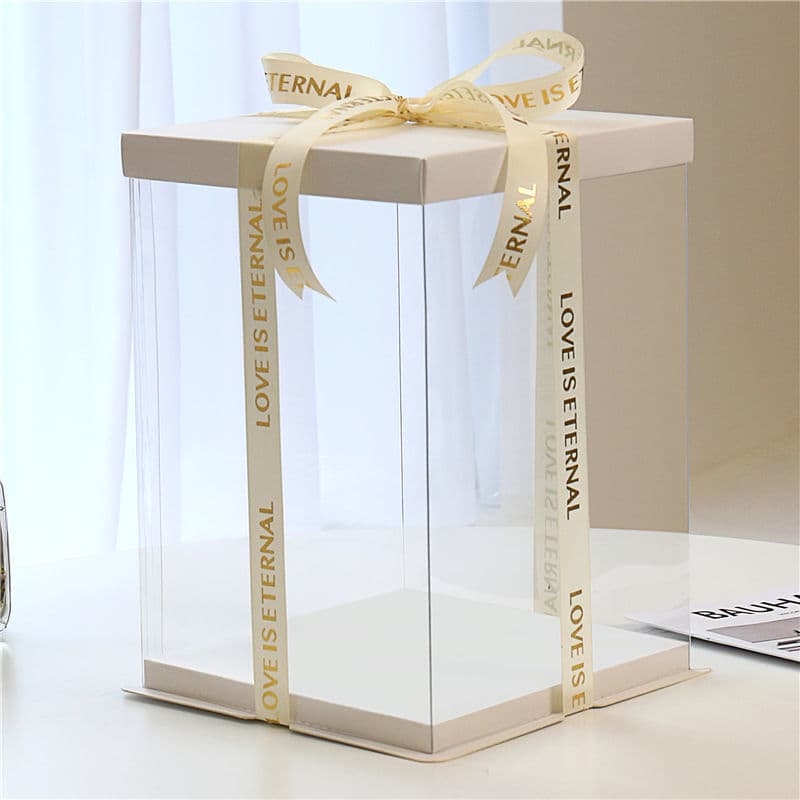 [27,000 Returning Customers] Transparent Snack Gift Birthday Cake Packaging Empty Box Lego Block Dust Cover
