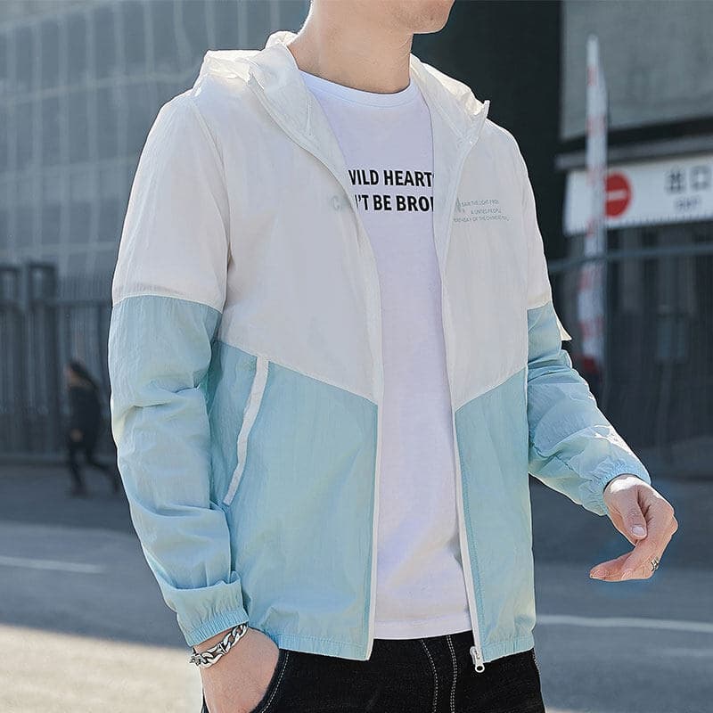 New Men's Sun Protection Hoodie Summer Ultra-Thin Breathable Cool Fishing Sunscreen Jacket Thin Coat Skin Jacket