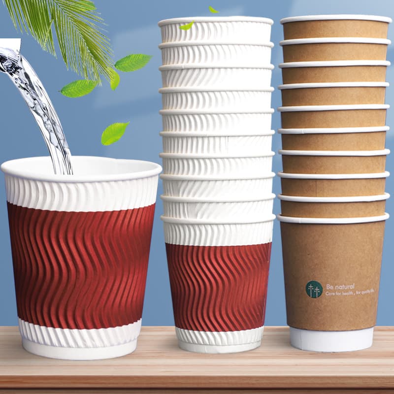 Deli paper cups, disposable water cups, household and commercial use, thickened and hardened, environmentally friendly, full box wholesale, wedding cups, red.
