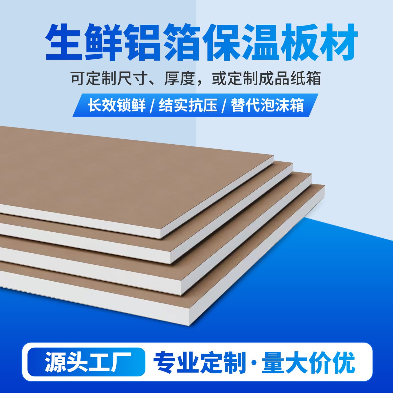 Hunan Manufacturer Custom Fresh Produce Aluminum Foil Insulated Panels, Cold Storage Insulated Boxes, Aluminum Foil Paper for Cold Chain Transport Packaging Boxes