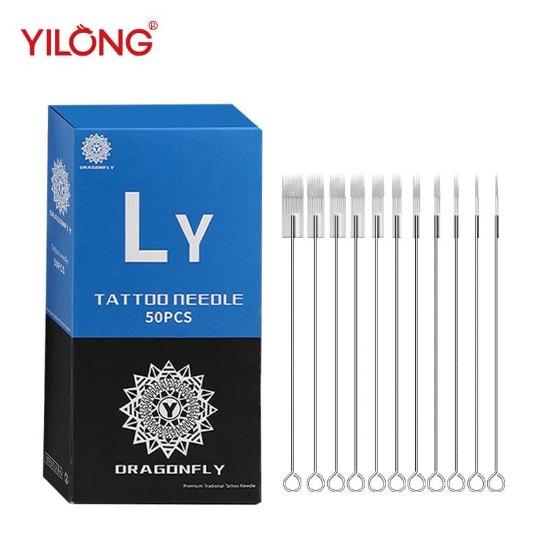 Yilong tattoo equipment, disposable tattoo needles, ordinary tattoo needles, 50 pieces, secant line fogging auxiliary tools, cross-border
