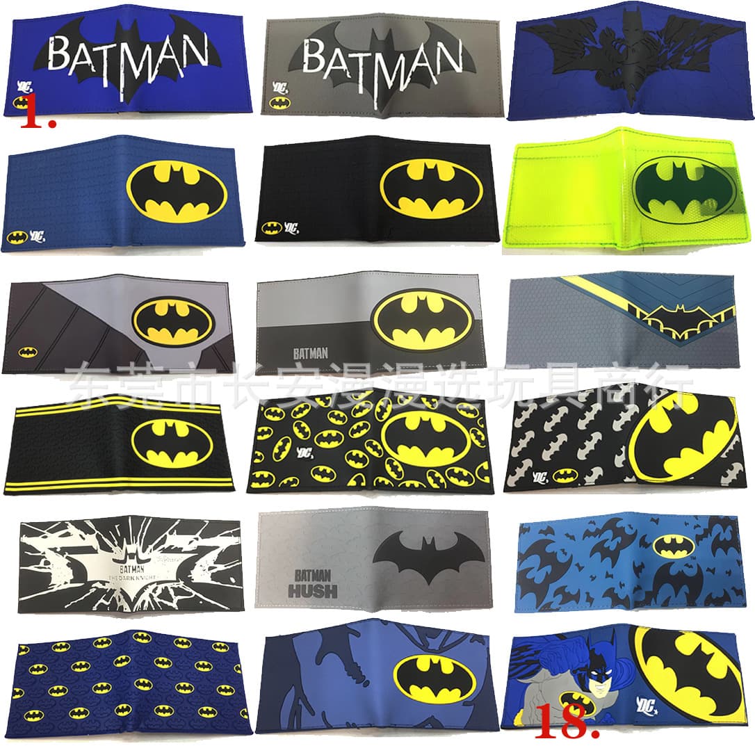 1Popular Movie Superhero Wallet Animation Batman 20% off PVC Bruce Wayne Character Storage Clip