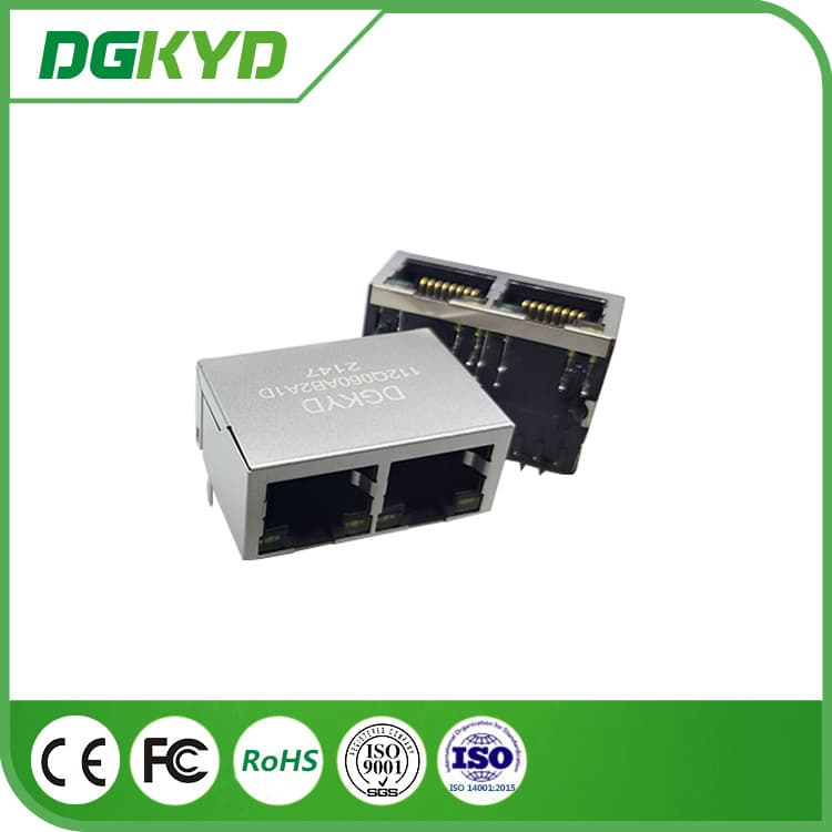RJ45 Gigabit Ethernet Filter 1X2 Multi-Port Connector Network Interface Socket