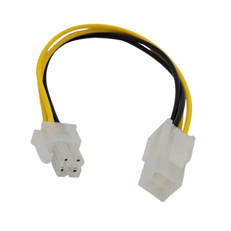 Computer Motherboard CPU Power Supply Extension Cable 4-Pin Adapter for Computer Case Hardware Interface