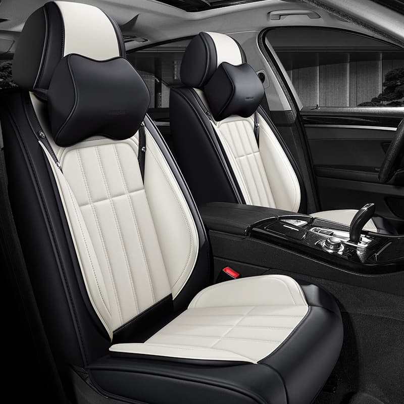 New Car Seat Covers Full Wrap Seat Cover Set All-Season Universal Full Leather Seat Cushion Summer Ice Silk Special Car Seat Cover