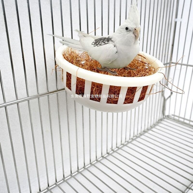 Wholesale Bird Nest Parrot Warm Nest Natural Coir Bird Nest Plastic Incubation Nest Toy Birdcage Accessories Supplies In Stock