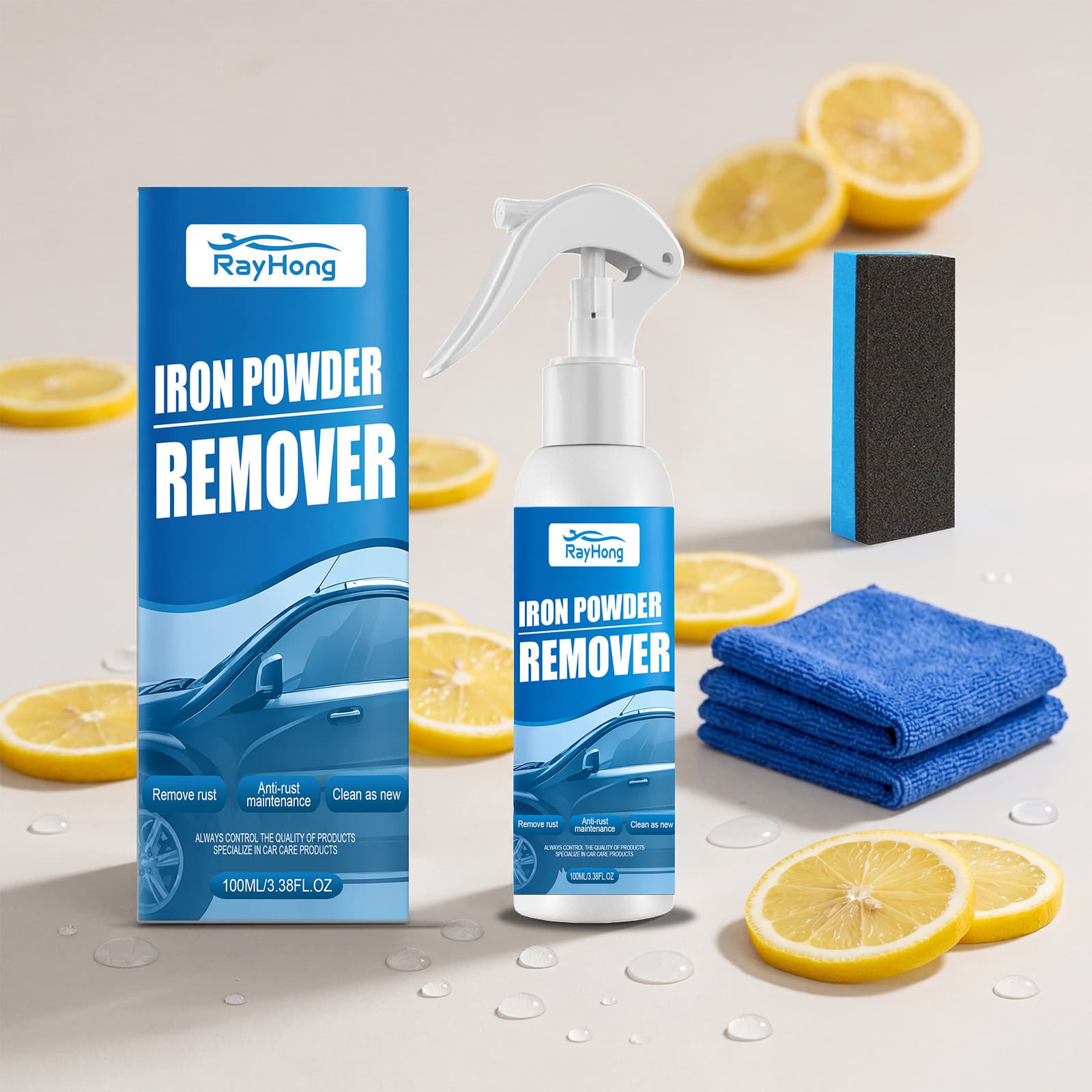RAYHONG Car Iron Powder Remover - Body Paint Decontamination, Rust Removal, and Daily Paint Care Product