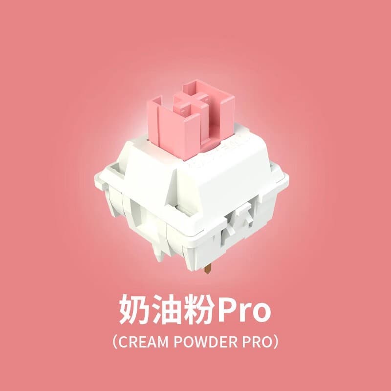 Outemu Cream Pink Pro 5-Pin Mechanical Keyboard Switches Custom Hot-Swappable Linear Switches