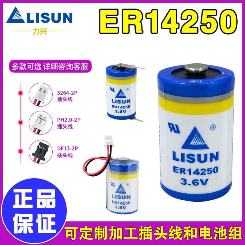 LISUN Lithium Battery ER14250 3.6V KTS Delta Programmer IoT PLC 1/2AA