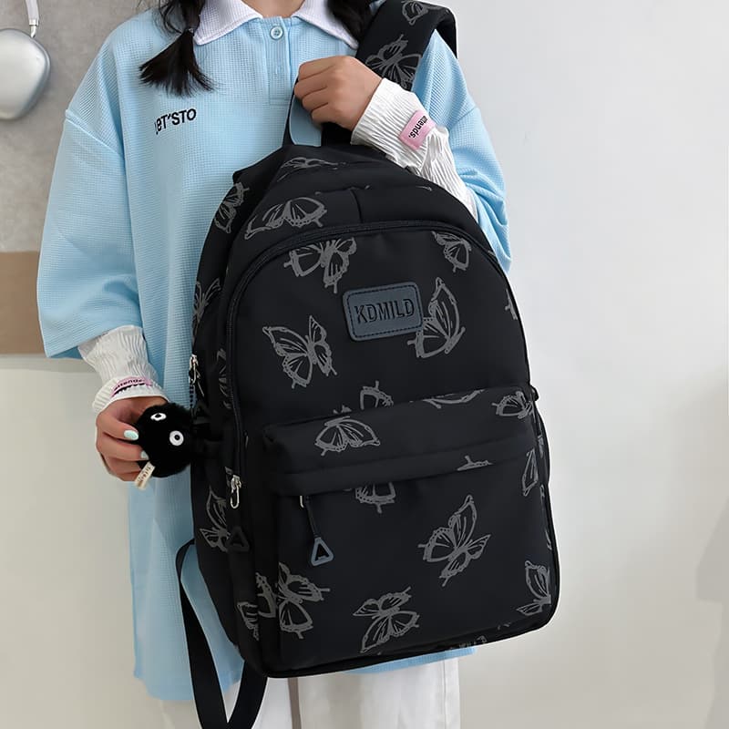 2024 Back-to-School Backpack for Men and Women, Printed Fashion Casual Large Capacity Bag, Couple Campus Student Schoolbag