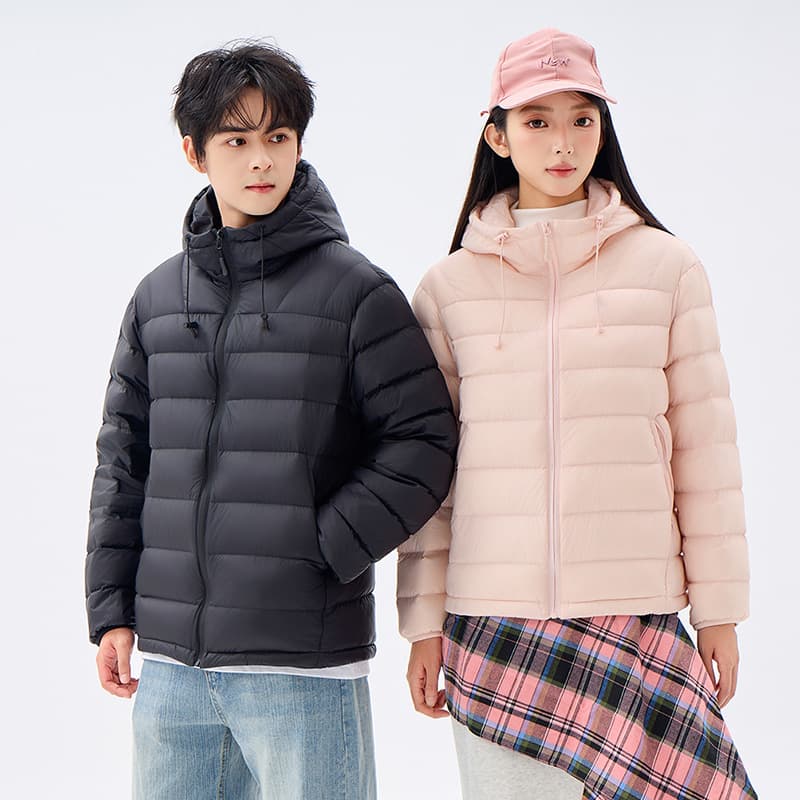 2025 Autumn Winter Hooded Lightweight 95% White Duck Down Ribbed Style Plus-Size Curvy Women Extra Large up to 300 Jin Down Jacket 250