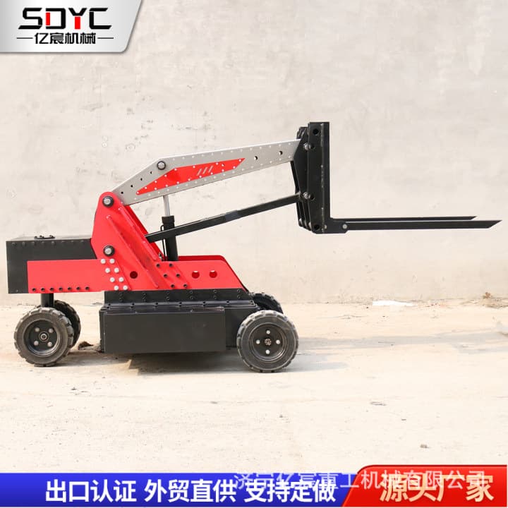 0.6-ton Remote Control Portable Electric Tank Forklift Small Hydraulic Lifting and Unloading Vehicle
