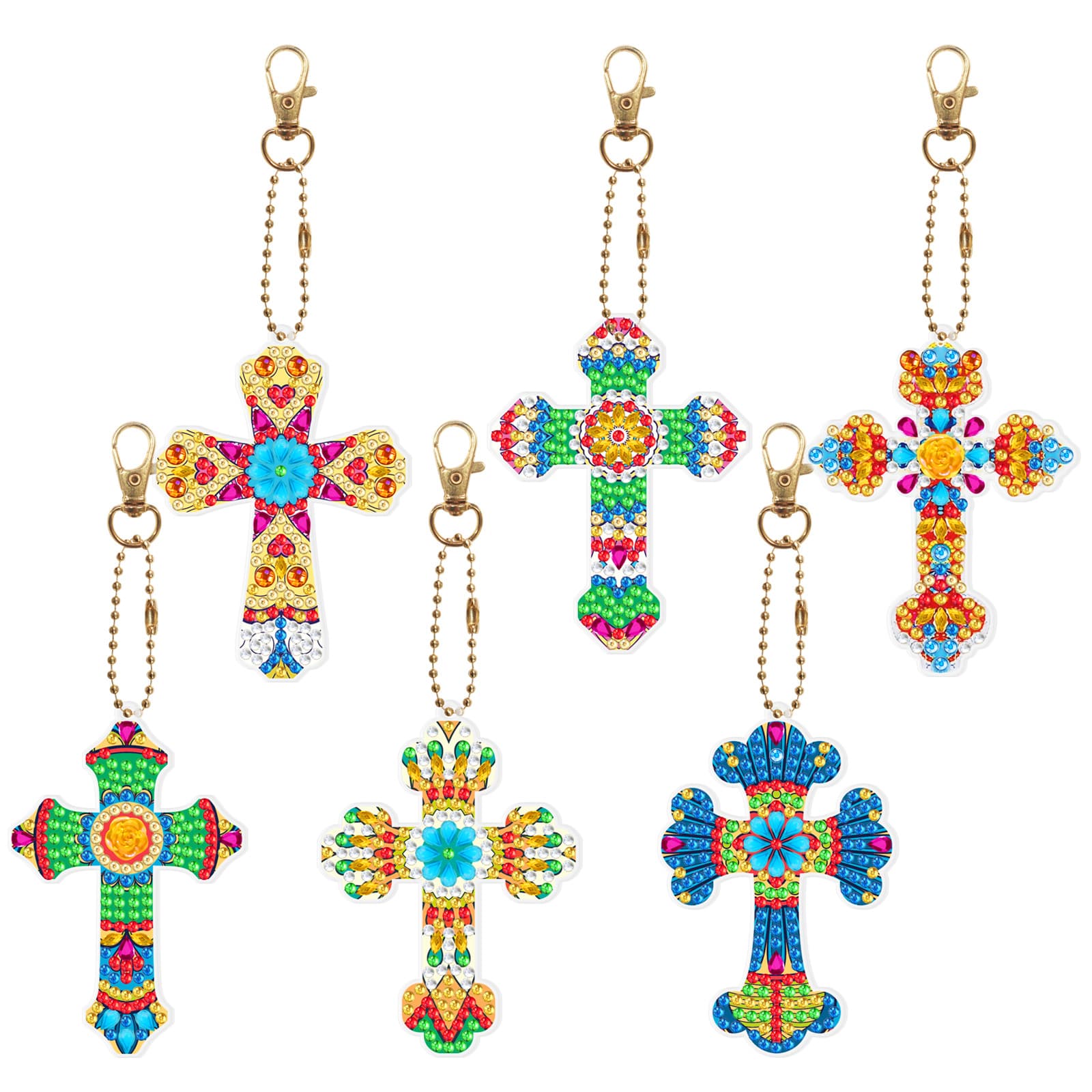 Diamond Painting Accessories DIY Keychain Christmas Style Keychain Handmade Rhinestone Easter Key Diamond Painting