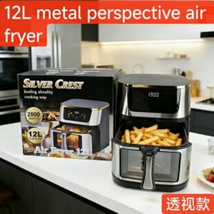 12L Air Fryer Multifunctional Smart Touch Screen Oven Large Capacity Air Fryer Electric Fryer French Fry Machine