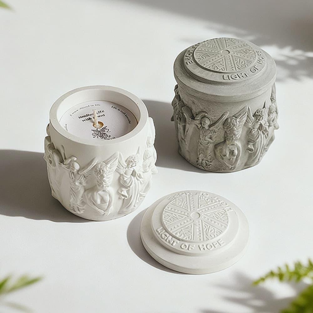 Creative Scented Decor Premium Niche Gift Cross-Border New Style Soy Wax Plaster Aromatherapy Candle Cup