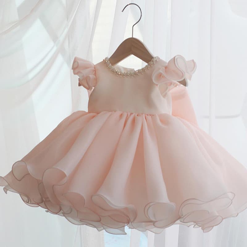 Children's mini dress princess dress pink 2026 new girls dress skirt birthday party catch-week dress for children and middle-aged children
