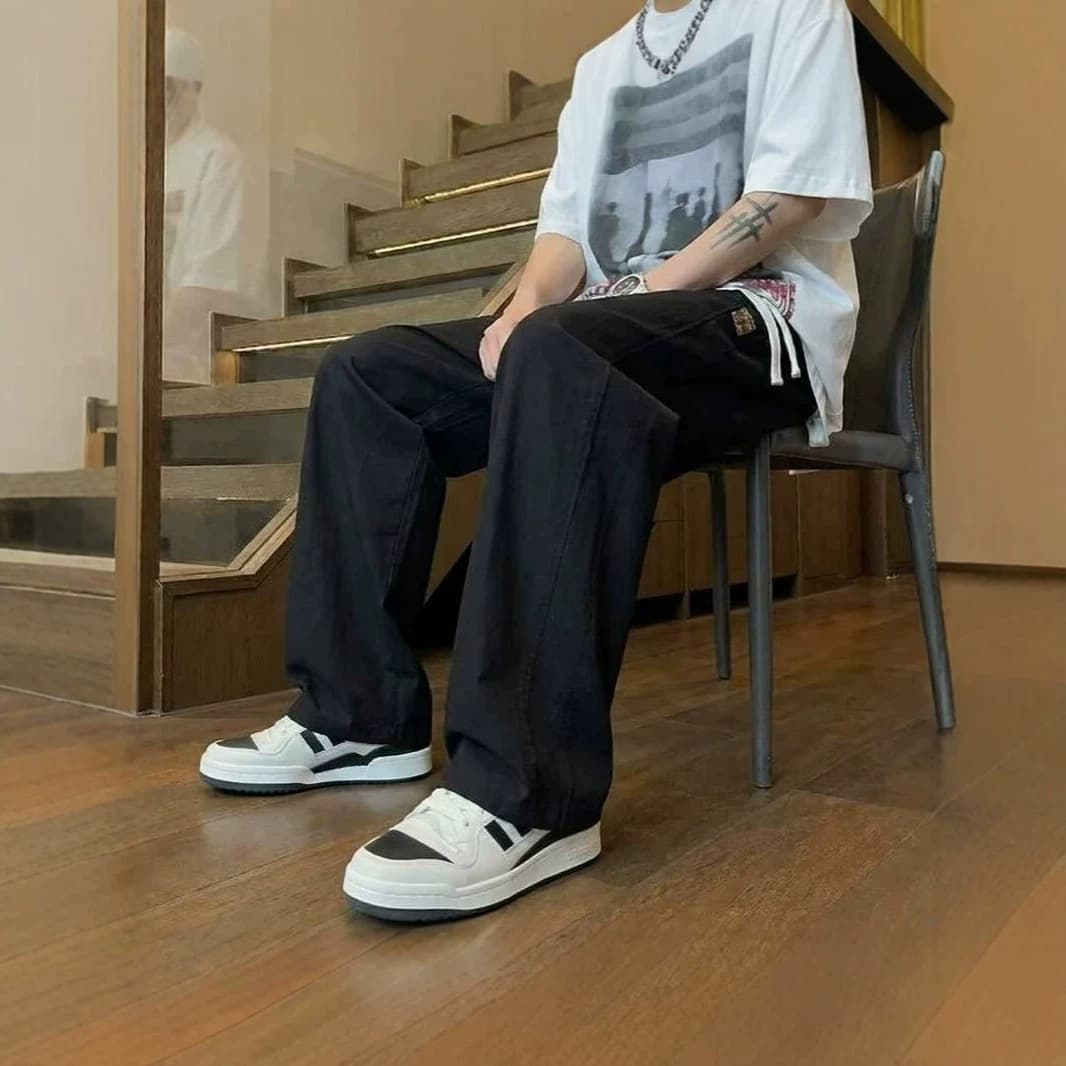 Ice Silk Pants Men's Summer 2026 New Straight Loose Casual Pants Hong Kong Style Wide Leg Trendy Sports Long Pants