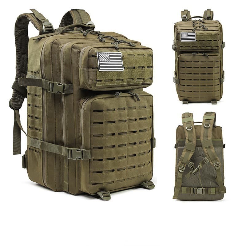 Cross-border Military Camouflage Hiking Backpack MOLLE Large Capacity Sports Outdoor Climbing Laser Tactical Backpack