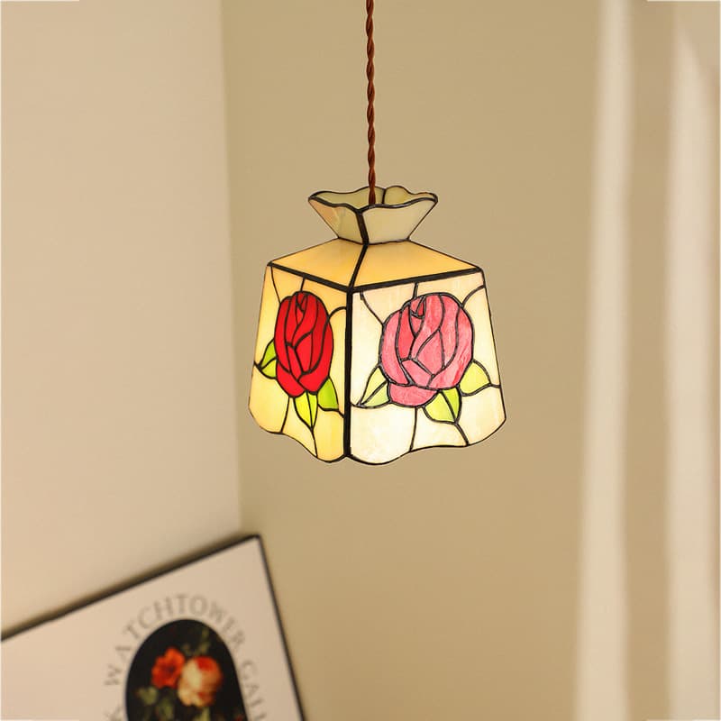 Bedroom rose chandelier Vanney print color aisle corridor bedside Japanese retro restaurant chandelier casa