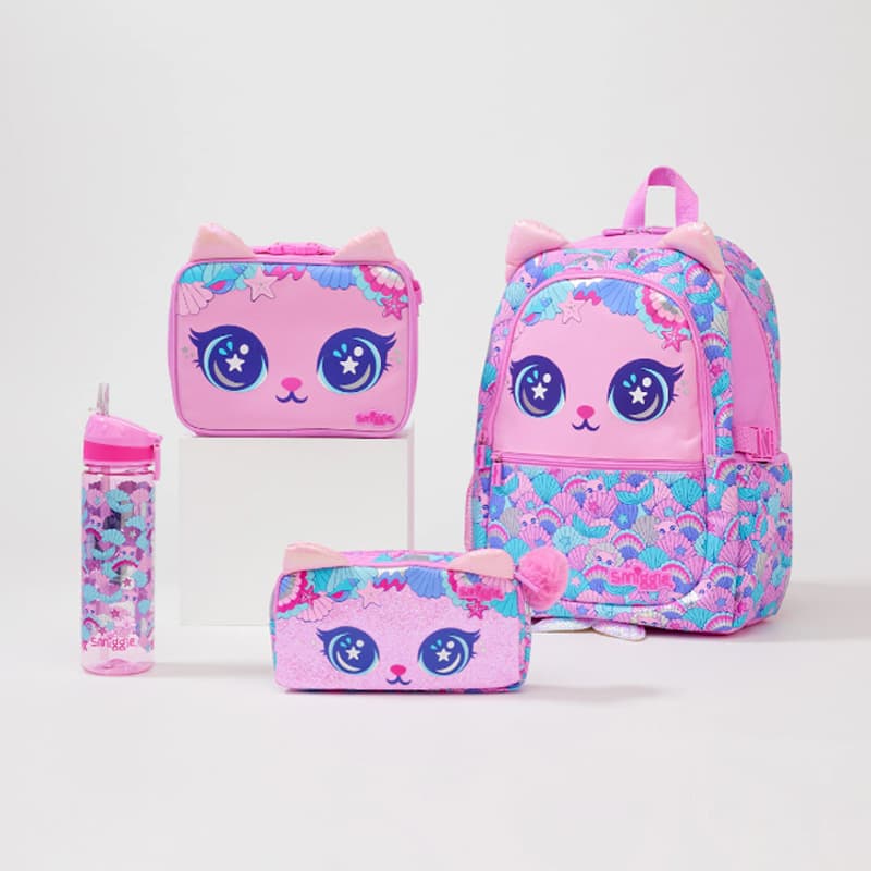 Australian Smiggle Schoolbag Large Capacity Backpack for Primary and Secondary School Students, Children's Outdoor Backpack Casual Bag for Girls