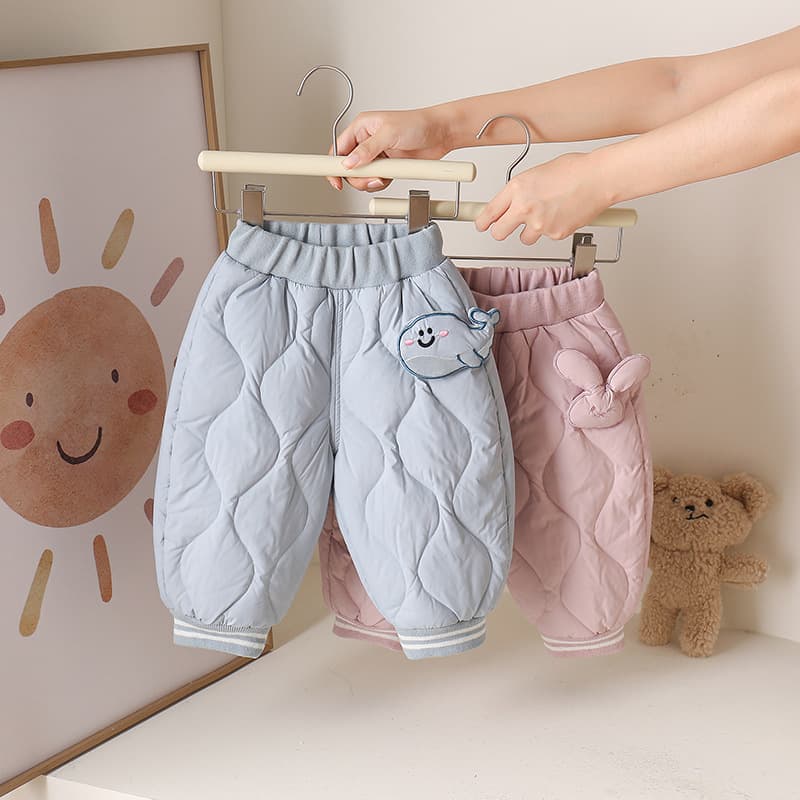 (Three-proof) Infant Down Pants Outer Wear 2025 Winter New Boys Girls Thickened White Duck Down Baby Pants
