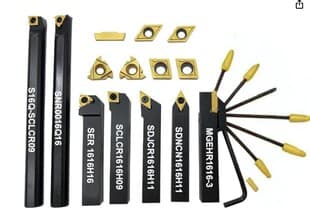 16mm 7-Piece Turning Tool Set with 7 Inserts