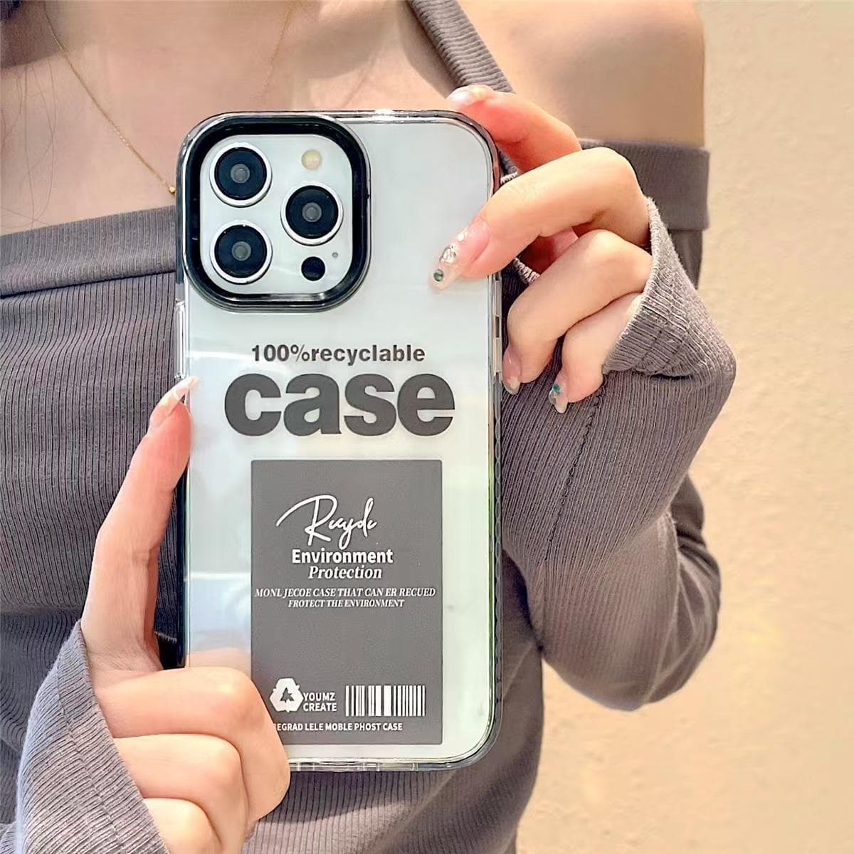 Japanese and Korean ins style simple personality English label for Apple 16 mobile phone case iphone14promax simple 5