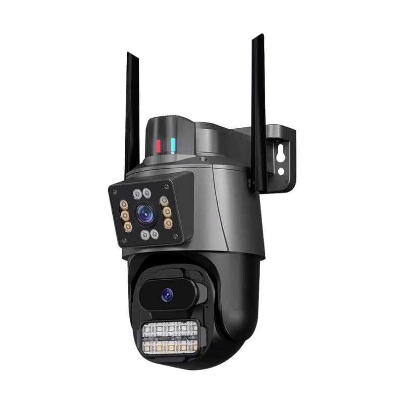 Home Outdoor Dual-Lens Wireless WiFi Camera 4G SIM Card Outdoor Remote Ultra HD Full-Color Monitor