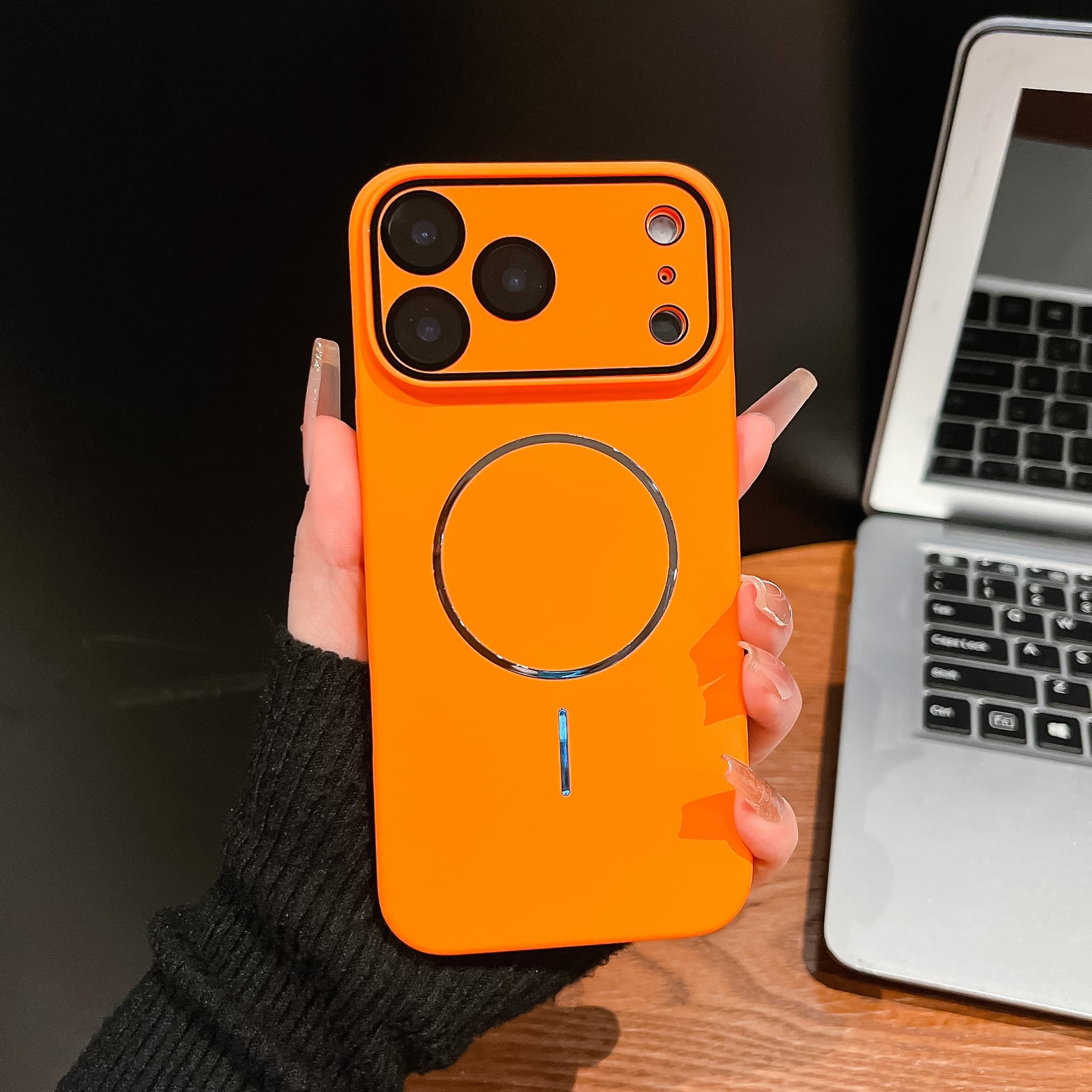 Compatible with Apple 17 Pro Max New Phone Case Slim Ring Magnetic iPhone 16 Couple Premium Feel 15 Drop-Resistant Cover