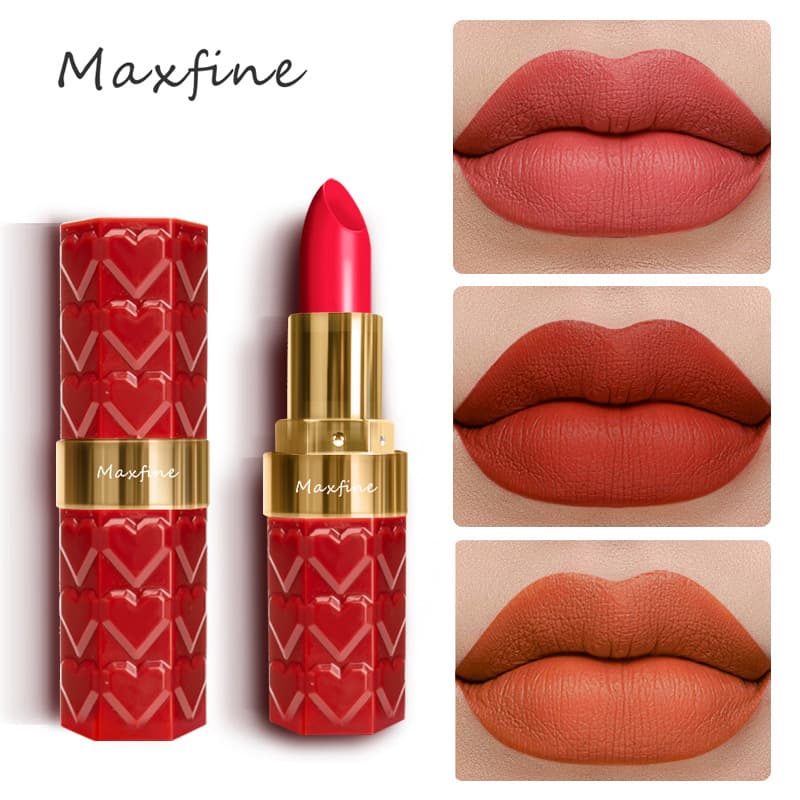 Maxfine 18 Colors Lipstick Set Matte Long-lasting Non-stick Cup Moisturizing Smooth Application Velvet Texture Lip Makeup Kit