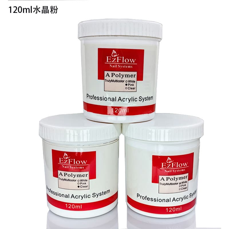 120ml Acrylic Powder Pink Clear White 3 Colors Available Sculptable Acrylic UV Gel Nails 3D Carving Rhinestone Adhesive