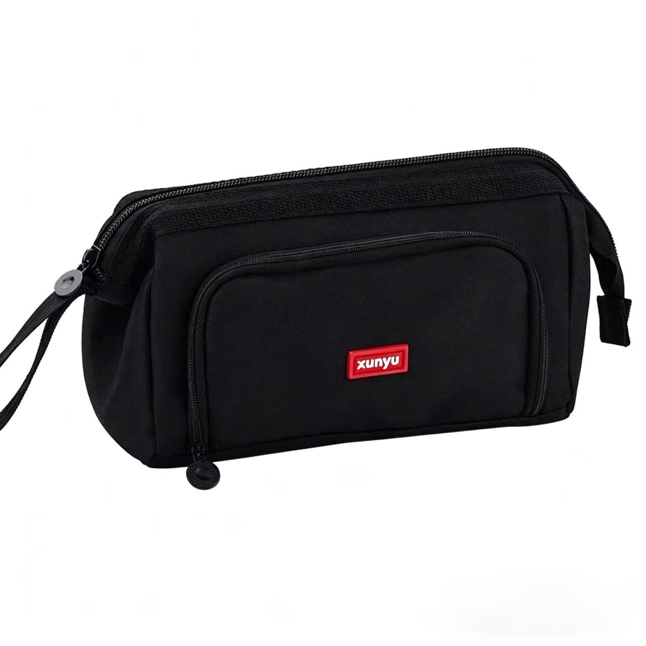 Cross-border wholesale pencil case stationery bag student macaron color double window multifunctional pencil pouch learning stationery hot style