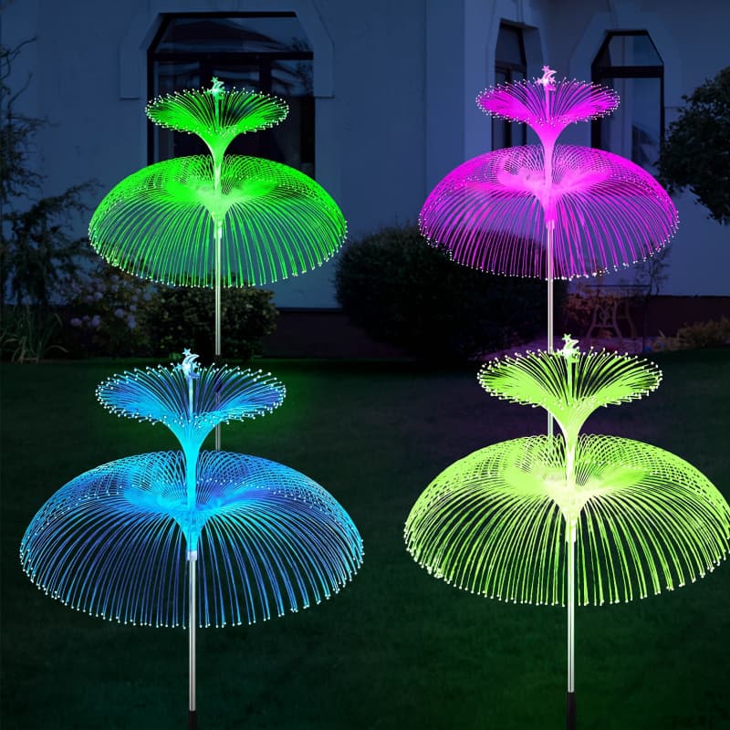 2026 New Cross-border Dropshipping One-to-Four/One-to-Three Color Changing Solar Jellyfish