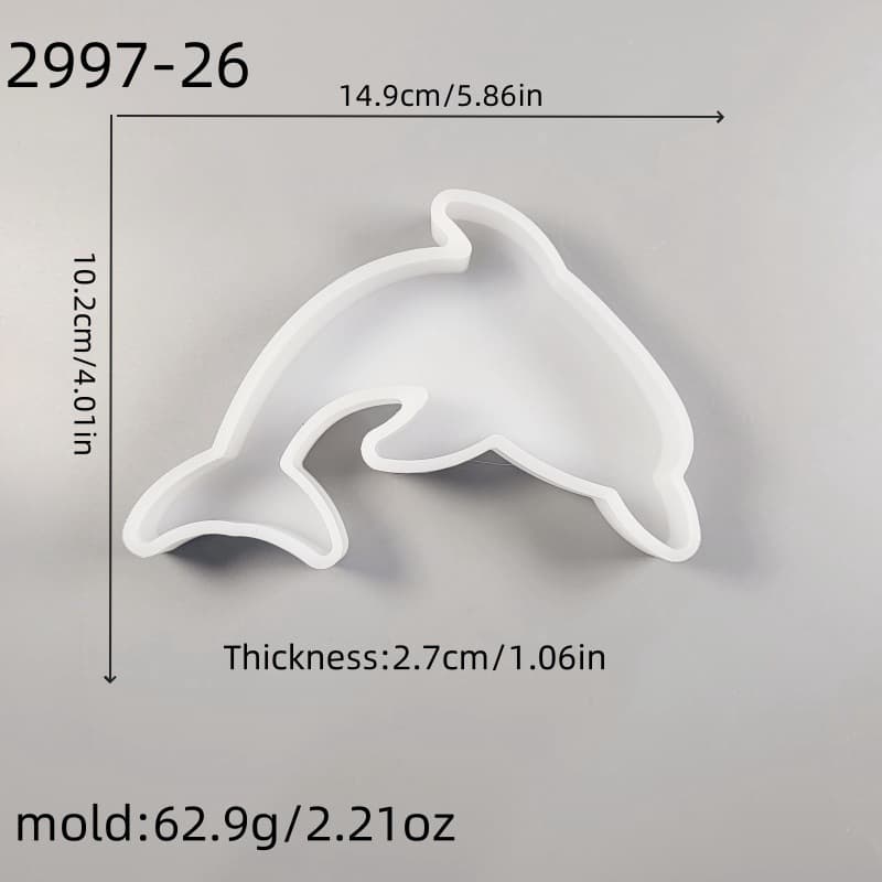 Dolphin Aromatherapy Car Aromatherapy Epoxy Resin Ornament Mold DIY Plaster Aromatherapy Candle Diffuser Stone Car Aromatherapy Silicone