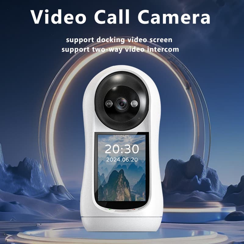 Factory Wholesale 3MP Pan-Tilt Screen Camera Smart Pan-Tilt Video Intercom Baby Monitor