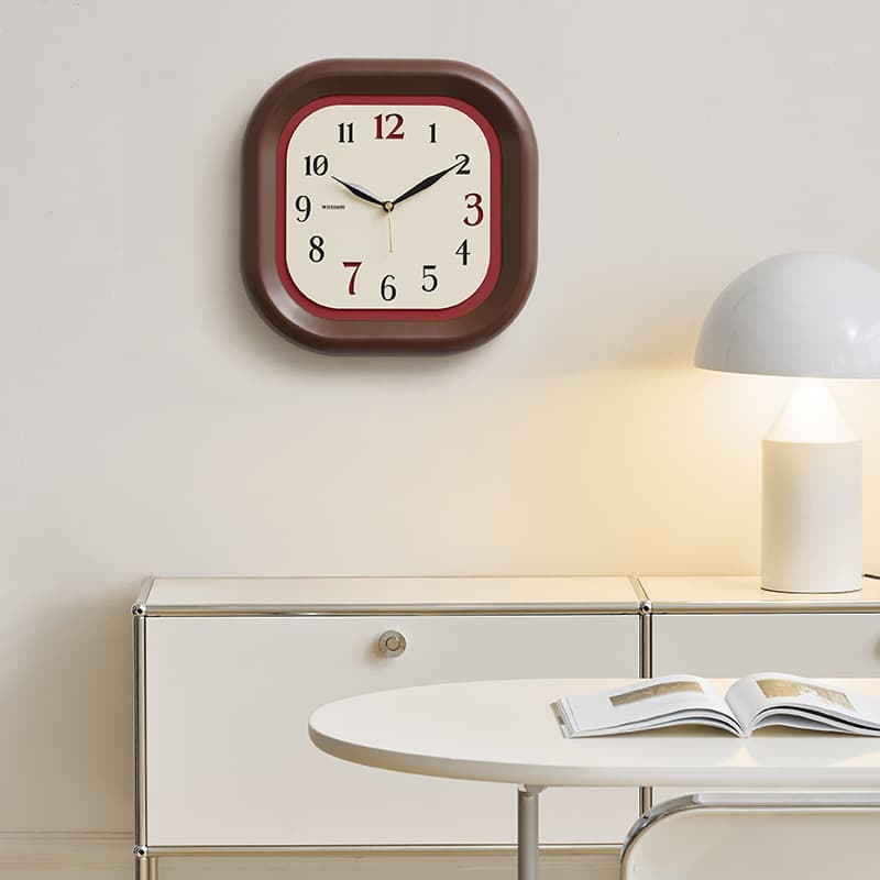 Wozoom House Standard Clock Wall Clock Living Room Dining Room Home Retro Cream Style Creative Simple Clock Wall Hanging